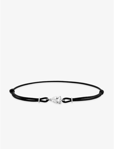 Bracelet cordon noir, oxyde...