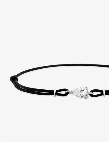 Bracelet cordon noir, oxyde...