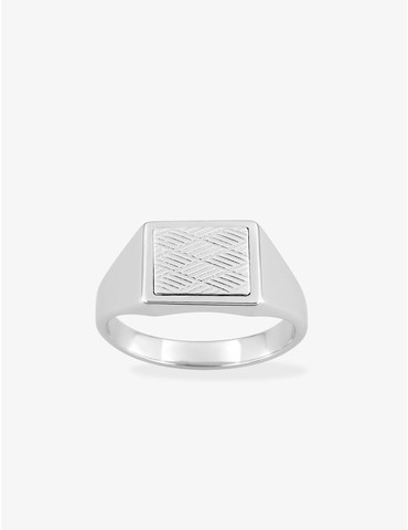 Chevalière argent rhodié...