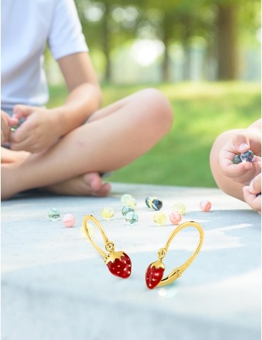 Boucles d'oreilles fraise...