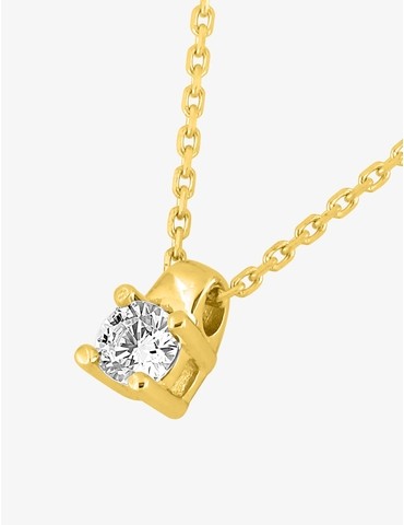 Collier solitaire bicolore...