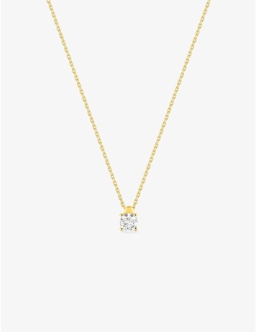 Collier solitaire bicolore...
