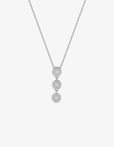 Collier fantaisie or blanc...
