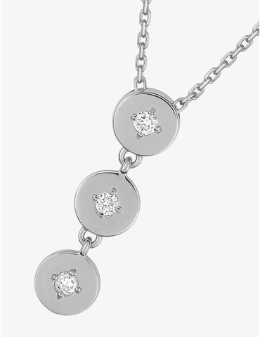 Collier fantaisie or blanc...