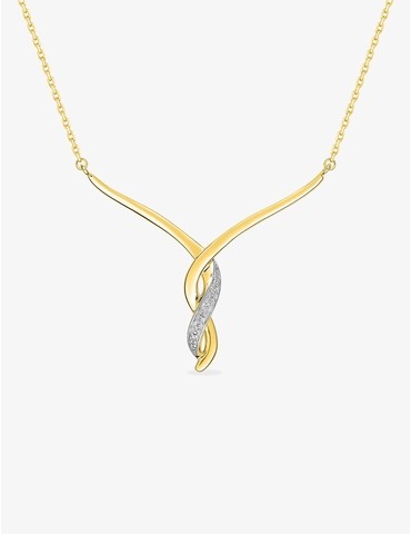 Collier fantaisie or jaune...