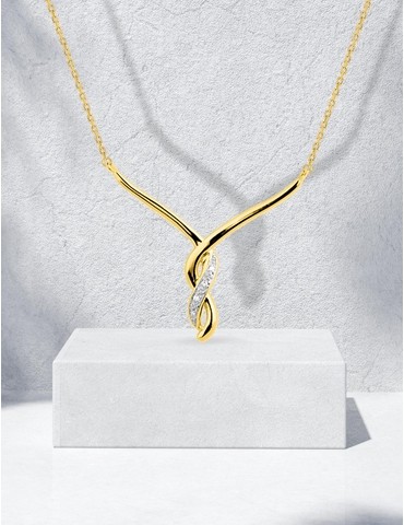 Collier fantaisie or jaune...