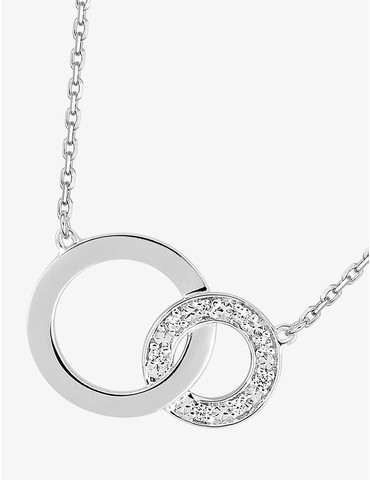 Collier fantaisie or blanc...