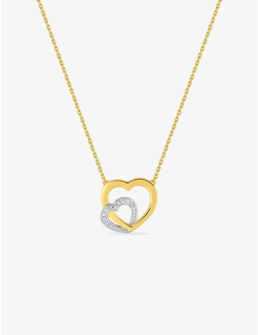Collier cœur bicolore or...