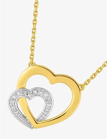 Collier cœur bicolore or...