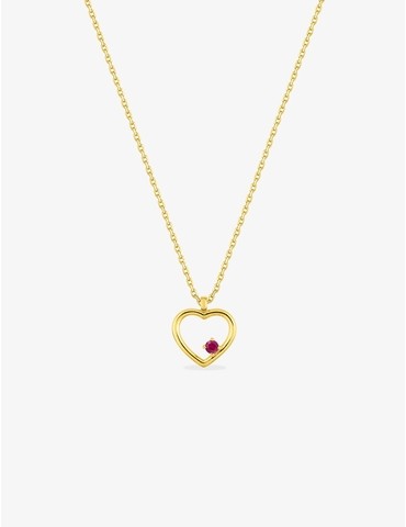 Collier cœur or jaune 750 ‰...