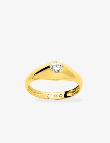 Bague empierrée en or jaune...