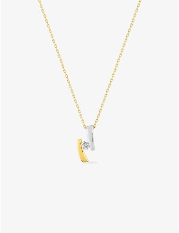 Collier bicolore or 750 ‰...