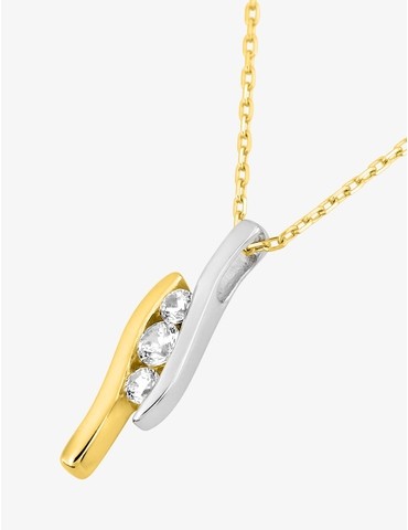 Collier or jaune 750 ‰,...