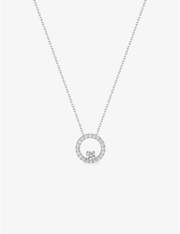 Collier or blanc 750 ‰,...