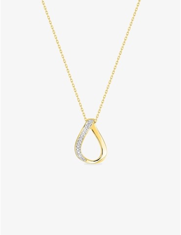 Collier fantaisie or jaune...