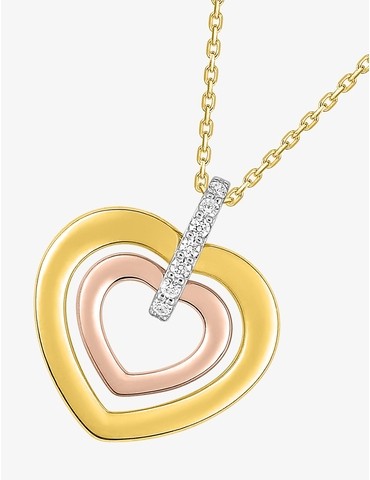 Collier cœur 3 ors 750 ‰ et...