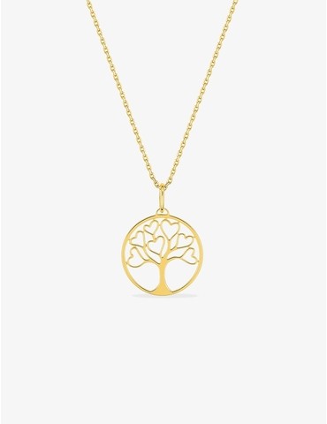 Collier arbre cœur or jaune...