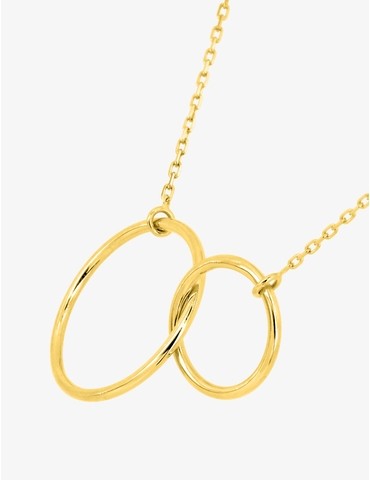 Collier double cercles or...