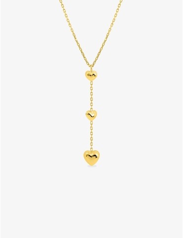 Collier en Y et cœur or...