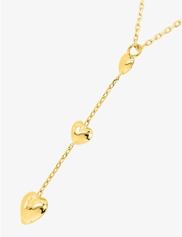 Collier en Y et cœur or...