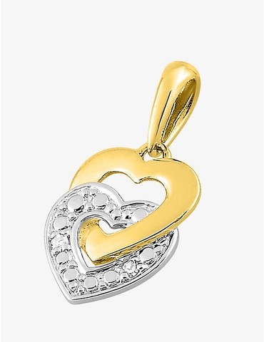 Pendentif cœur bicolore or...