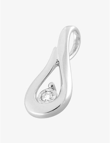 Pendentif or blanc 750 ‰ et...