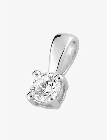 Pendentif or blanc 750 ‰ et...