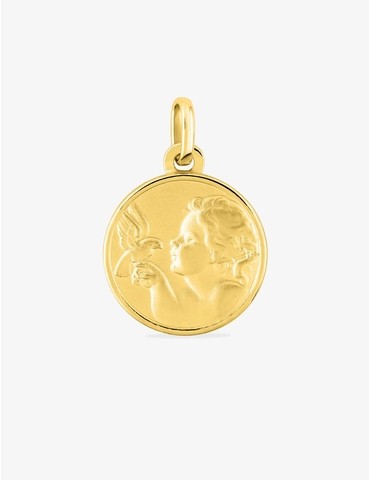 Pendentif médaille or jaune...
