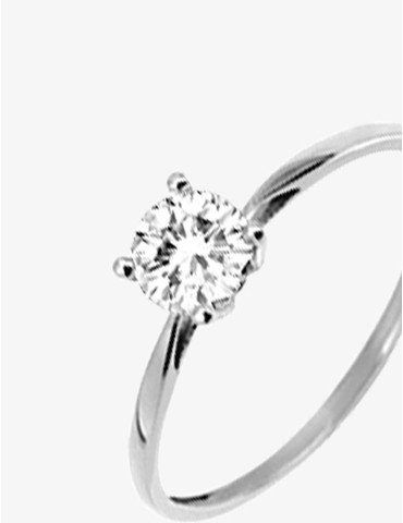Bague solitaire argent...