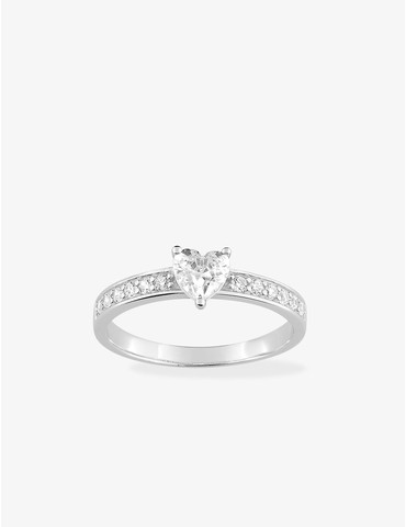 Bague solitaire accompagnée...