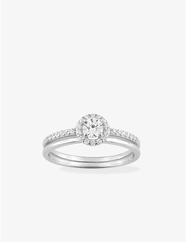 Bague double anneau argent...