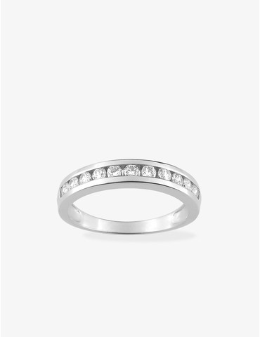 Bague serti rail argent...