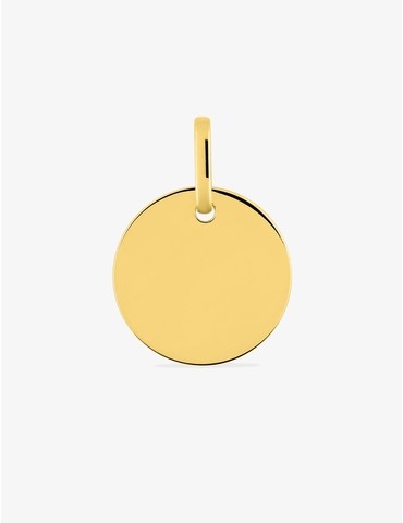 Pendentif jeton or jaune 750 ‰