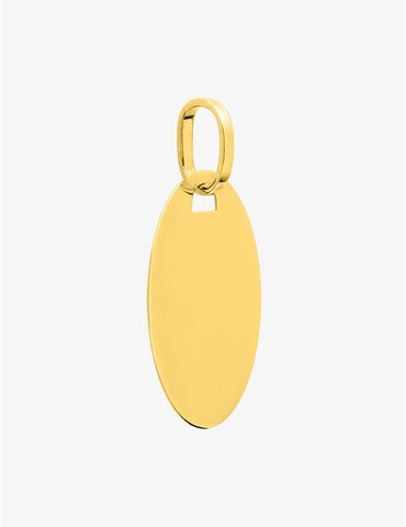 Pendentif plaque ovale or...