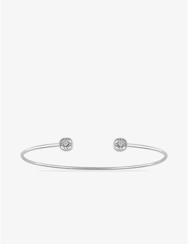 Bracelet jonc or blanc 750...