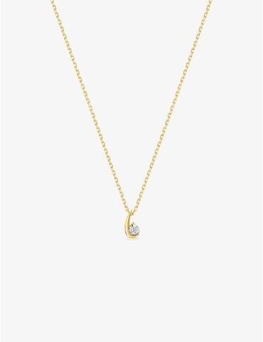 Collier virgule or jaune...