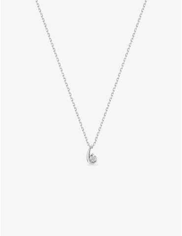 Collier virgule or blanc...