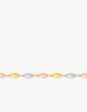 Bracelet fantaisie 3 ors 750 ‰