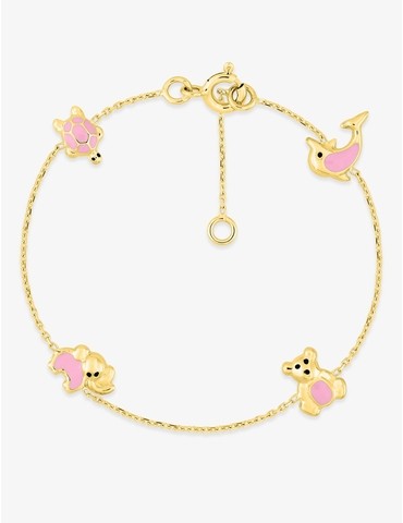 Bracelet enfant animaux or...