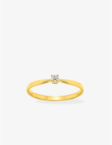 Bague solitaire or jaune...