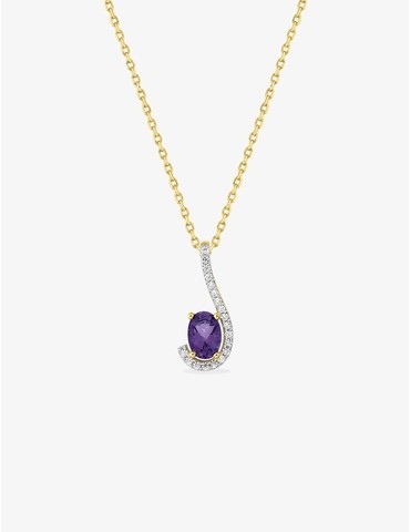 Collier virgule plaqué or,...
