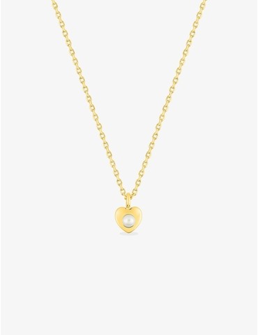 Collier cœur plaqué or et...