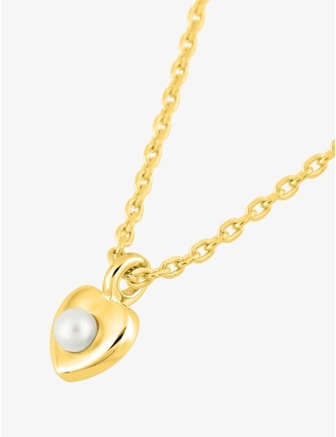 Collier cœur plaqué or et...