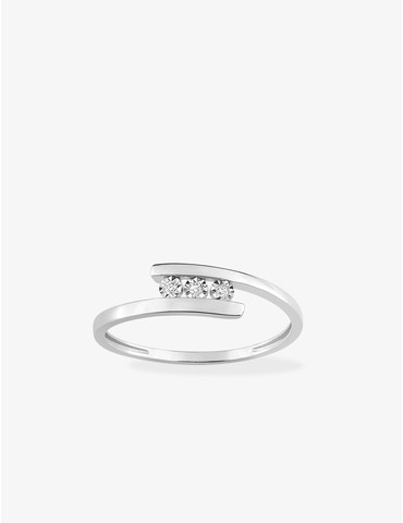 Bague trilogie or blanc 750...