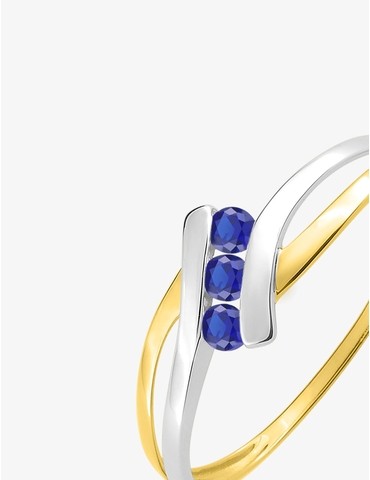 Bague bicolore or jaune 750...