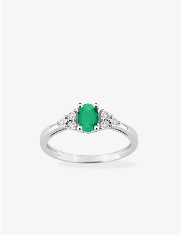 Bague or blanc 750 ‰,...