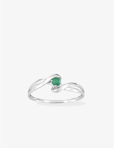 Bague or blanc 750 ‰ et...