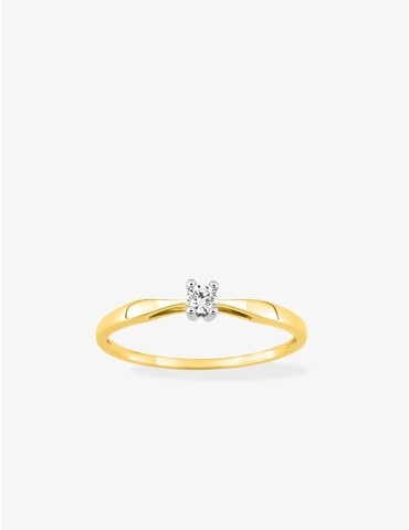 Bague bicolore or jaune 750...