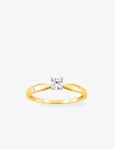 Bague bicolore or jaune 750...