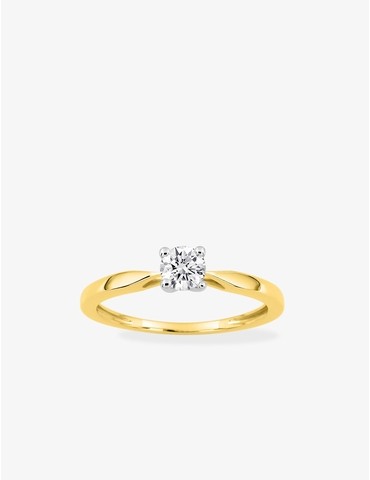 Bague bicolore or 750 ‰ et...